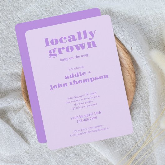 Örtlich angelegte Einladung | Farbblock LILA