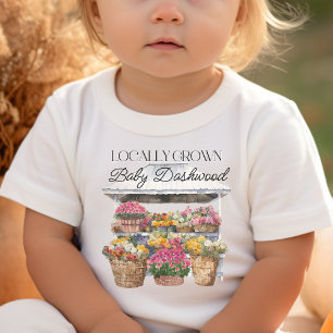 Örtlich gezüchtete Blume Blumenmarkt Baby T-shirt