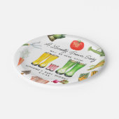 Örtlich gezüchtete Pink Boots Gemüsegüterdusche Pappteller (Schrägansicht)