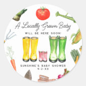 Örtlich gezüchtete Pink Boots Gemüsegüterdusche Runder Aufkleber (Vorderseite)