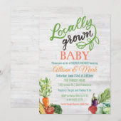 Örtlich gezüchtete vegetarische Kinderdusche Einla Einladung (Vorne/Hinten)