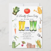 Örtlich gezüchteter Gemüsegarten Kinderdusche Einladung (Vorderseite)