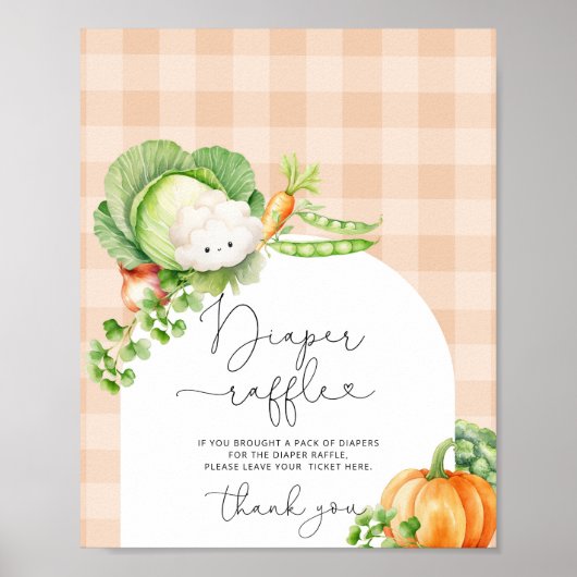 Örtlich gezüchteter Kürbisfarm Diaper Tombola Post Poster (Vorne)