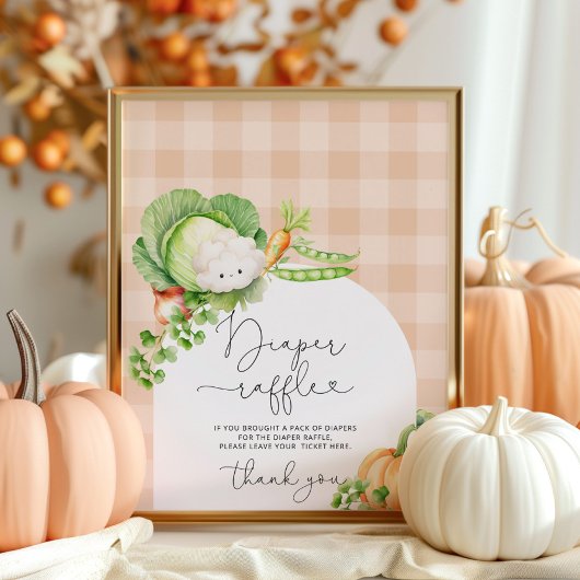 Örtlich gezüchteter Kürbisfarm Diaper Tombola Post Poster