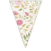 Örtlich gezüchtetes Blumenmuster Pink Baby Dusche Wimpelkette (Erste Fahne)