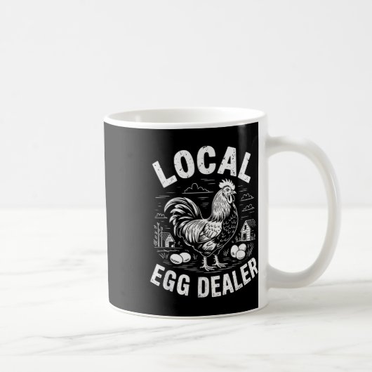 Örtliche Eierhändler Retro Funny Chicken Oster Far Kaffeetasse (Rechts)
