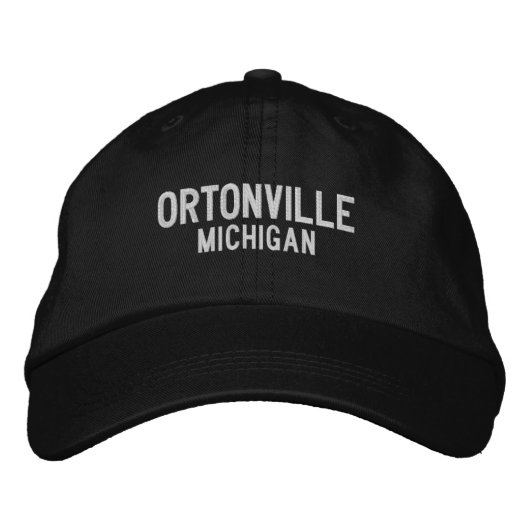 Ortonville Michigan Embroidered Baseball Hat Bestickte Baseballkappe (Vorderseite)