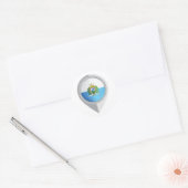 Ortsmarke San Marino Button Runder Aufkleber (Umschlag)