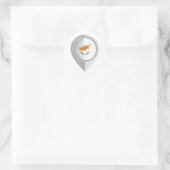 Ortsmarkierung für Zypern-Button Runder Aufkleber (Tasche)