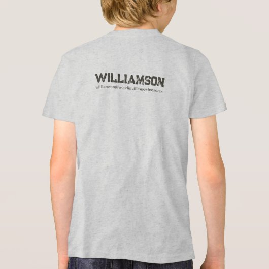 Ortsname des benutzerdefinierten Kanufahrers Tri-Blend Shirt (Rückseite)