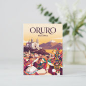Oruro, Bolivien Postkarte (Stehend Vorderseite)