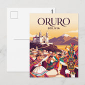 Oruro, Bolivien Postkarte (Vorne/Hinten)