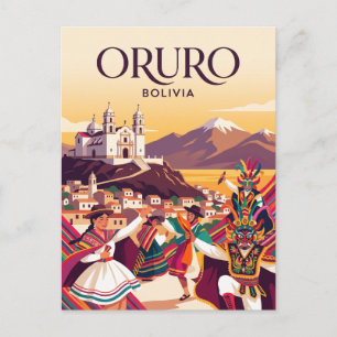 Oruro, Bolivien Postkarte