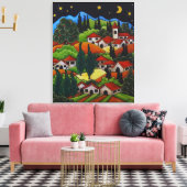 Orvieto Italien Malerei - Canvas Print Leinwanddruck (Insitu (Wohnzimmer))