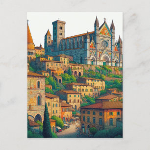 Orvieto, Italien, Vintage Postkarte