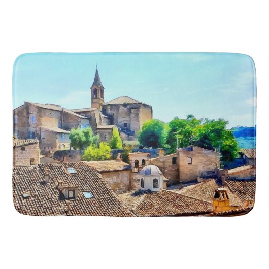 Orvieto Italy Hillside Badematte (Vorderseite)