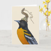 Orville the oriole card karte (Gelbe Blume)