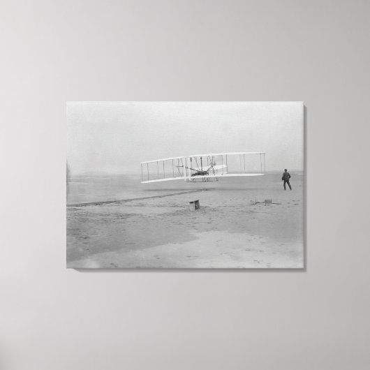 Orville Wright auf First Flight auf 30 Metern Leinwanddruck (Vorderseite)
