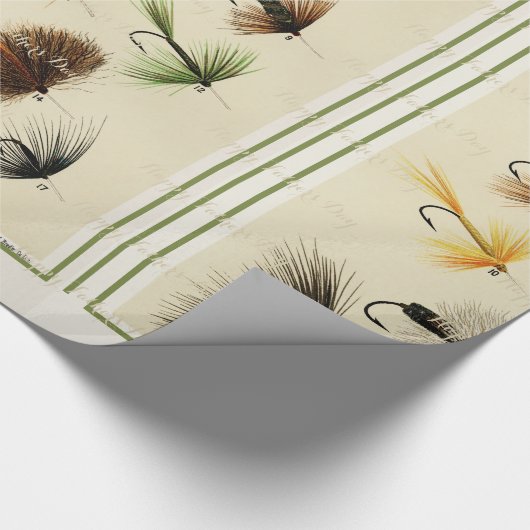 Orvis Fly Fishing Pattern Geschenkpapier (Ecke)