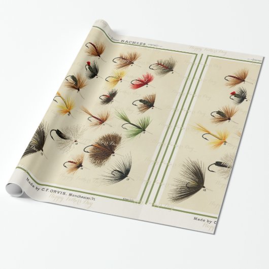 Orvis Fly Fishing Pattern Geschenkpapier (Ungerollt)