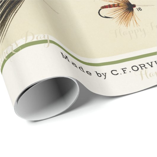Orvis Fly Fishing Pattern Geschenkpapier (Rolleneckpunkt)