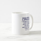 Orwell auf politischer Sprache Kaffeetasse (VorderseiteRechts)