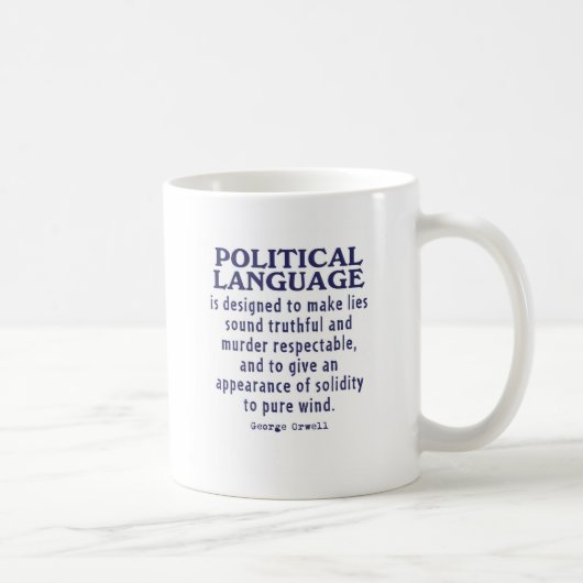 Orwell auf politischer Sprache Kaffeetasse (Rechts)
