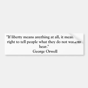 ORWELL AUTOAUFKLEBER