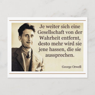 orwell wahrheit aussprache motivation postkarte