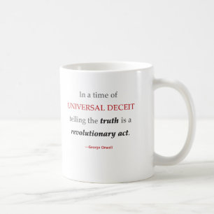 Orwell Wahrheits-Zitat-Tasse Kaffeetasse