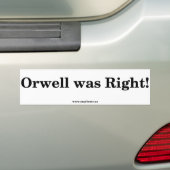 Orwell war recht! autoaufkleber (Auf Auto)