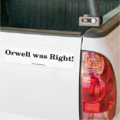 Orwell war recht! autoaufkleber (Auf Lkw)