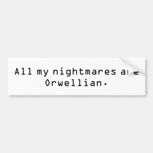Orwellian Autoaufkleber (Vorne)