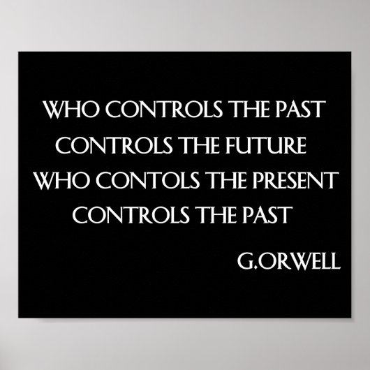 Orwells Zitat Poster (Vorne)