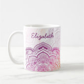 Oryn Mandala 11 oz. Personalisierter Becher Kaffeetasse (Links)