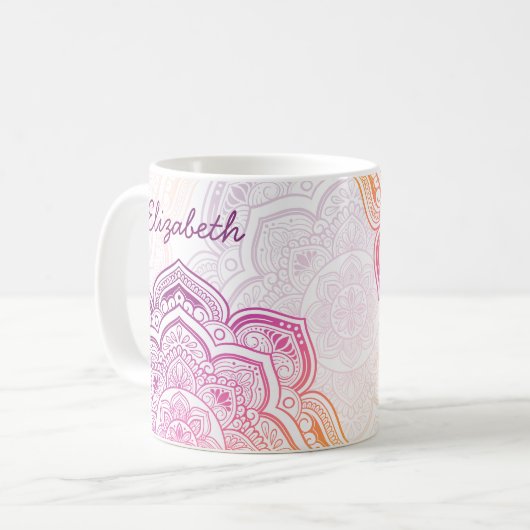 Oryn Mandala 11 oz. Personalized Mug Kaffeetasse (Vorderseite Links)