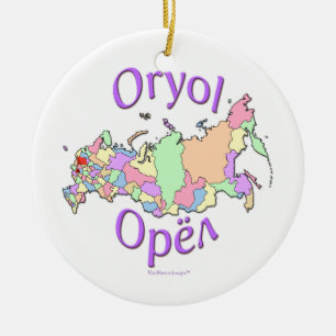 Oryol Russland Karten-Verzierung Keramikornament