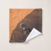Oryx am Rand, Namibia Badhandtuch Set (Waschlappen)