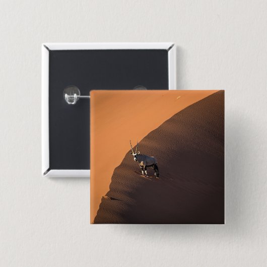 Oryx am Rand, Namibia Button (Vorne & Hinten)