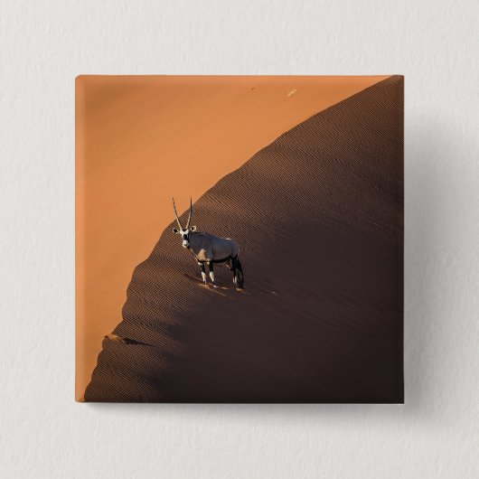 Oryx am Rand, Namibia Button (Vorderseite)