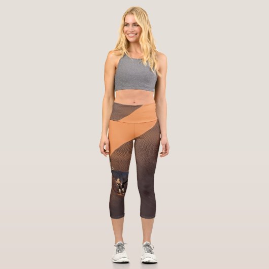 Oryx am Rand, Namibia Capri Leggings (Vorderseite)
