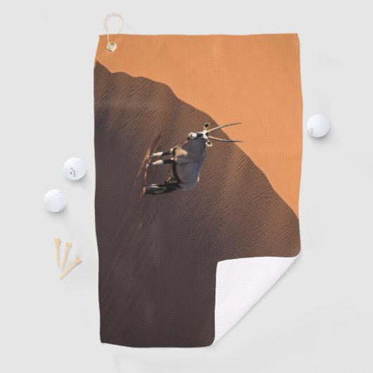 Oryx am Rand, Namibia Golfhandtuch (Insitu)