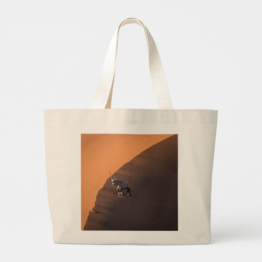 Oryx am Rand, Namibia Jumbo Stoffbeutel (Rückseite)