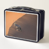 Oryx am Rand, Namibia Metall Brotdose (Vorderseite)