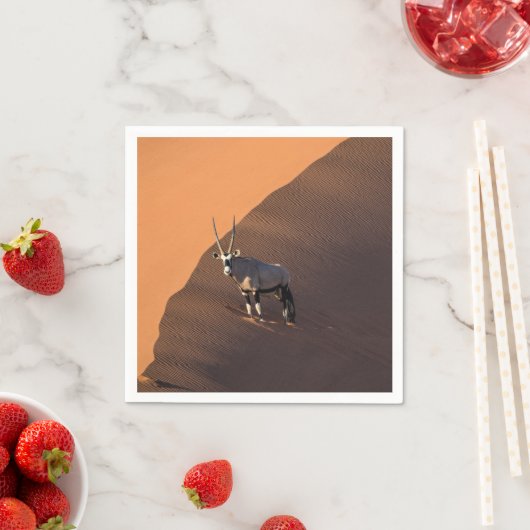 Oryx am Rand, Namibia Serviette (Beispiel)