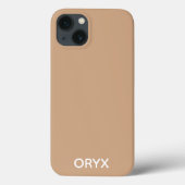 Oryx braune beige Farbname Case-Mate iPhone Gehäus Hülle (Rückseite)