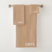 oryx-braune Farbe Badhandtuch Set (Insitu)