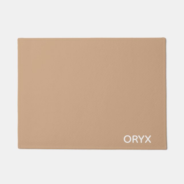 oryx-braune Farbe Fußmatte (Vorderseite)