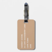 oryx-braune Farbe Gepäckanhänger (Rückseite vertikal)