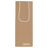 oryx-braune Farbe Geschenktüte Für Weinflaschen (Vorderseite)